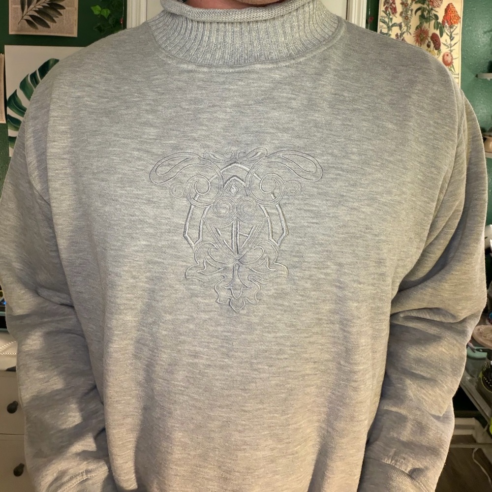 Gray Turtleneck Sweater